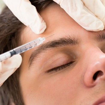 man receiving Botox