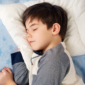 child sleeping after sedation dentistry