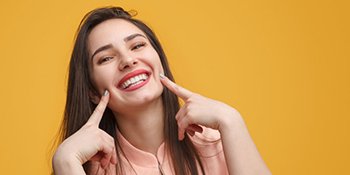 Lady smiles beautifully
