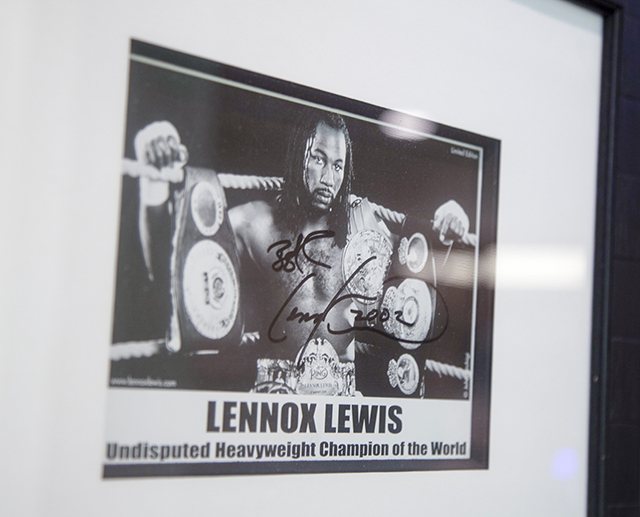 Autographed Lennox Lewis photo
