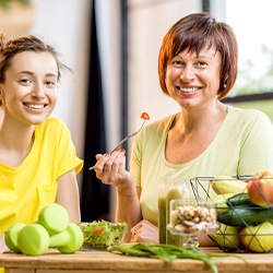 Women eating salad in Phillipsburg