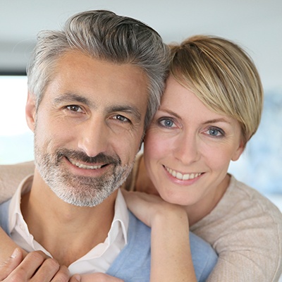 Smiling man and woman